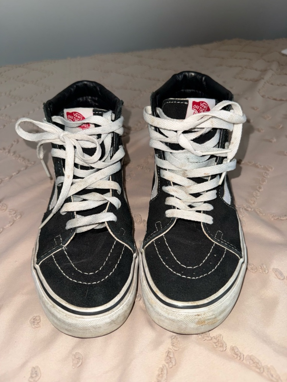 Vans womens Sk8-Hi Style Black High-Top Sneakers size 8